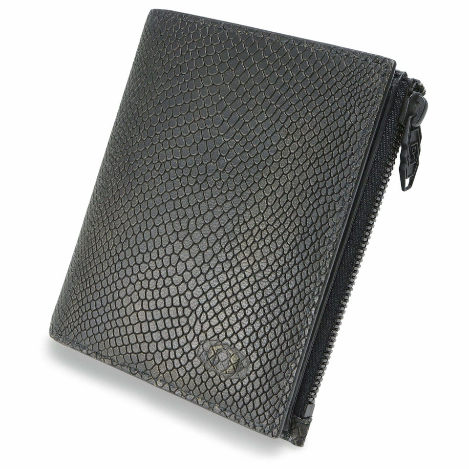 SNAKE EYE - Bifold Zip Wallet with Coin Pocket - COLDFIRE